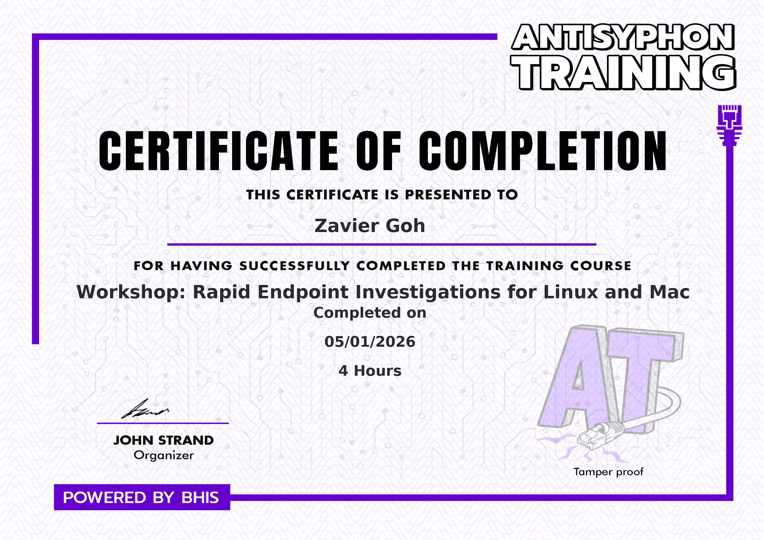 Antisyphon Training Rapid Endpoint Investigations for Linux and Mac